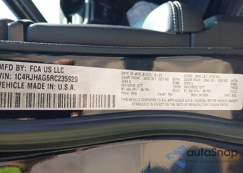 2024 Jeep Grand Cherokee Altitude X 4X4 from USA, damaged, VIN 1C4RJHAG6RC235920